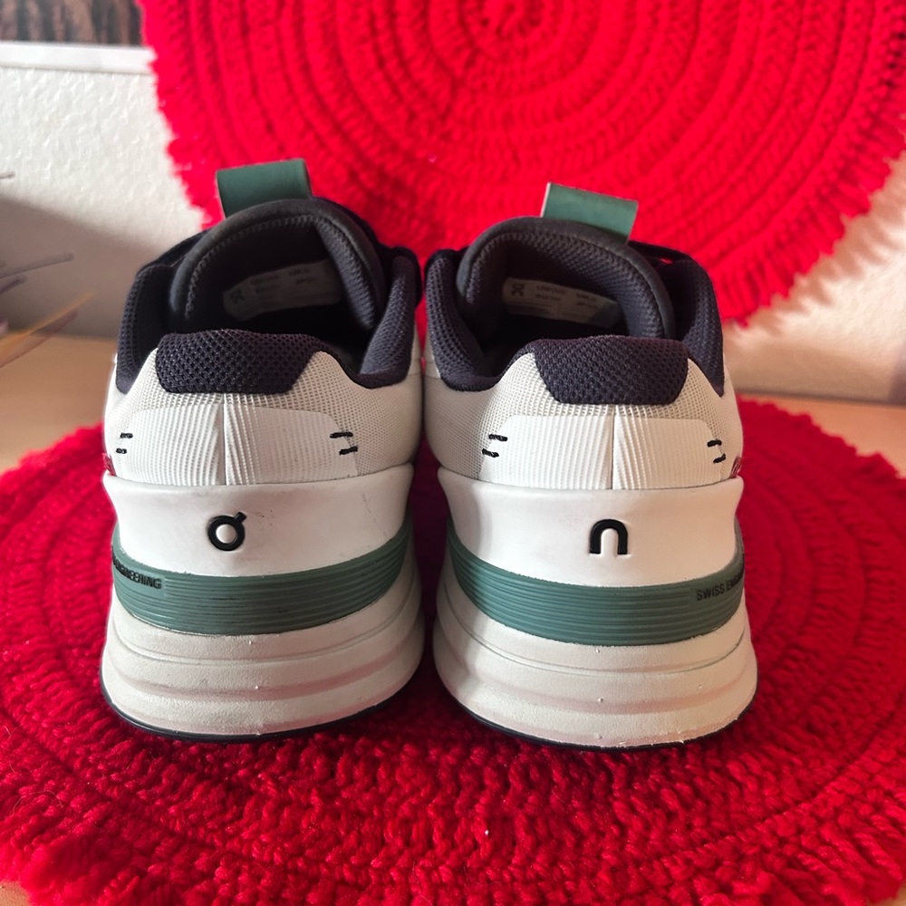 On Running White and Green Sneakers with CloudTec Cushioning - Picture 5 of 9